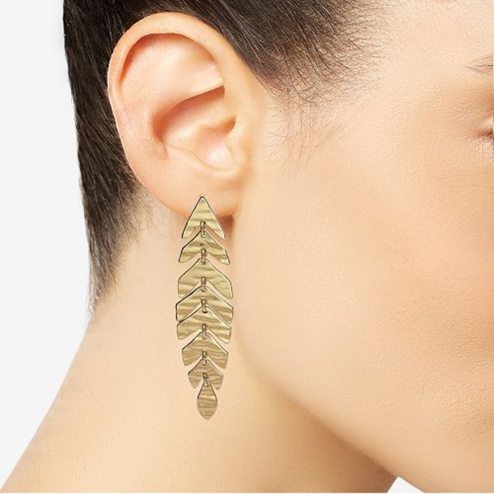 NWT Kate Spade New Leaf Drop Linear Earrings